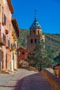 View of the cathedral of Albarracin in Spain Royalty Free Stock Photo