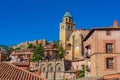 View of the cathedral of Albarracin in Spain Royalty Free Stock Photo
