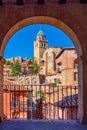 View of the cathedral of Albarracin in Spain Royalty Free Stock Photo