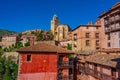 View of the cathedral of Albarracin in Spain Royalty Free Stock Photo