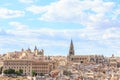 View the Cathedral and Alcazar of Toledo near Madrid Royalty Free Stock Photo