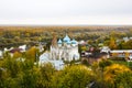 View of the Cathedral of the Annunciation on the right bank of the River Klyazma. Gorokhovets