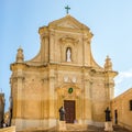 View at the Cathedral of Assumption in Victoria city - Gozo,Malta Royalty Free Stock Photo