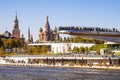 View of the Cathedral of the Basil of the Blessed through the pa Royalty Free Stock Photo