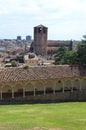 View of the Cathedral Bell tower and Lippomano Portico Udine, Italy