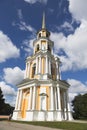 View of the cathedral bell tower of the Ryazan Kremlin. Ryazan