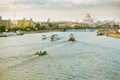 Cathedral of Christ the Savior and river of Moskow Royalty Free Stock Photo