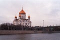 View of Cathedral of Christ the Saviour in the early spring, Mos Royalty Free Stock Photo