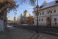 View of the Cathedral of Christ the Saviour from Prechistenka street. Moscow