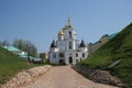 View of cathedral in Dmitrov`s Kremlin, Russia