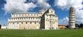 View of the Cathedral Duomo di Pisa and the Leaning Tower of Pisa Torre pendente di Pisa in Pisa, Italy Royalty Free Stock Photo