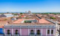 View of The Cathedral of Granada seen from the bell tower of La Merced church, Granada, Nicaragua, Central America Royalty Free Stock Photo
