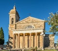 View at the Cathedral of Holy Savior in Montalcino, Italy