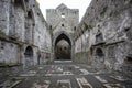 View of the Cathedral interior on the Rock of Cashel, in Tipperary Ireland Royalty Free Stock Photo