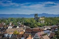 View from Cathedral Mountain to Eckarts Mountain (Breisach am Rhein). Royalty Free Stock Photo