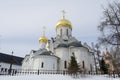 View of the Cathedral of the Nativity of the Virgin in the Savvino-Storozhevsky Monastery Zvenigorod Russia Royalty Free Stock Photo