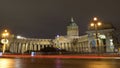 A view of the Cathedral at night.