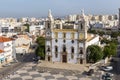 View on Cathedral in Old Town of Faro, Portugal