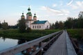 View of the Cathedral of Our Lady of Smolensk in Olonets republic Karelia, Russia