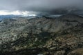 View from Cathedral Peak rock climbing adventure in Yosemite National Park California Royalty Free Stock Photo