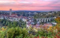 View of cathedral, Poya and Zaehringen bridge, Royalty Free Stock Photo