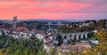 View of cathedral, Poya and Zaehringen bridge, Royalty Free Stock Photo