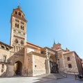 View at the Cathedral of Saint Mary in the streets of Teruel - Spain Royalty Free Stock Photo