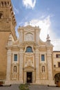 View at the Cathedral of Saint Peter and Paul in Pitigliano old town - Italy Royalty Free Stock Photo