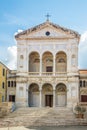 View at the Cathedral of San Pietro Apostolo and San Francesco in the streets of Massa - Italy Royalty Free Stock Photo