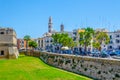 View of the cathedral of San Sabino from the Bari castle in Italy....IMAGE