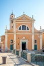 View at the Cathedral of Santa Maria Assunta in the streets of Ajaccio - Corsica - France