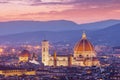 Cathedral Santa Maria del Fiore Duomo in Florence from above a