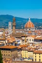 View of Cathedral of Santa Maria del Fiore and Palazzo Vecchio, Florence Royalty Free Stock Photo