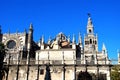 View of the Cathedral, Seville, Spain. Royalty Free Stock Photo