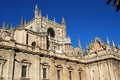 View of the Cathedral, Seville, Spain. Royalty Free Stock Photo