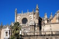 View of the Cathedral, Seville, Spain. Royalty Free Stock Photo