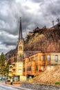 View of Cathedral of St. Florin in Vaduz