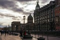 View of Cathedral and St. Petersburg street on a Sunny day, editorial, October 24, 2020, Russia