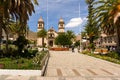 View of the cathedral in Tarma city in Peru