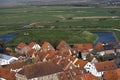 Danish Royal Ribe town seen from above. Royalty Free Stock Photo