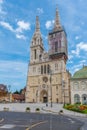 View of the cathedral of Zagreb, Croatia Royalty Free Stock Photo