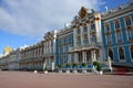 View of Catherine Palace - Exterior View of St. Catherine`s Royalty Free Stock Photo