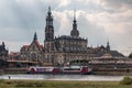 View on catholic baroque Cathedral of the Holy Trinity in Dresden Royalty Free Stock Photo