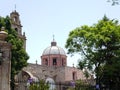 view of a catholic church in the city of Morelia, Mexico Royalty Free Stock Photo