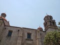 view of a catholic church in the city of Morelia, Mexico Royalty Free Stock Photo