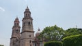 view of a catholic church in the city of Morelia, Mexico Royalty Free Stock Photo