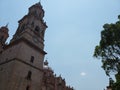 view of a catholic church in the city of Morelia, Mexico Royalty Free Stock Photo