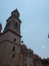 view of a catholic church in the city of Morelia, Mexico Royalty Free Stock Photo