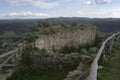 View of catle ruins of Las Plassas Royalty Free Stock Photo