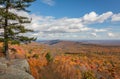 View of Catskills and Mohonk Preserve in Minnewaska State Park in the on a brilliant fall day Royalty Free Stock Photo